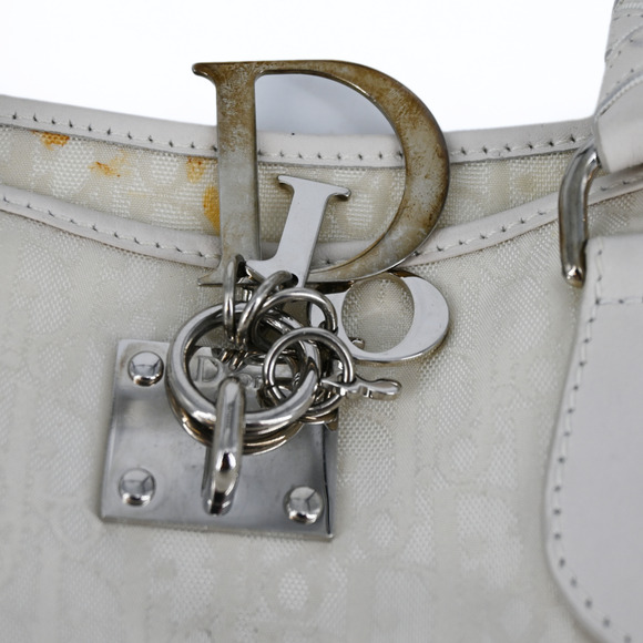 Dior Off-White Monogram Nylon Lovely Shoulder Bag - Picture 9 of 16